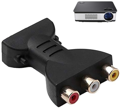 YURUIHKAO 1 Pcs HDMI to RCA Converter HDMI to AV Adapter, High-Definition AV Video Adapter for TV Smartphone Laptop HD Player Desktop Camera (Black)