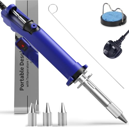 WEP 929D VI 180W Electric Desoldering Iron Tool Temperature Stabilization with Removable Solder Sucker with 3 Nozzles Pump Function Soldering Iron(UK)