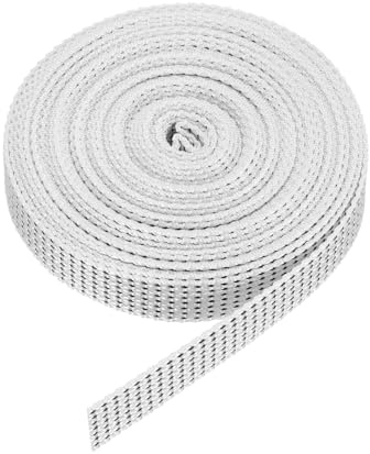 QUARKZMAN 6m Rolladengurt 16 mm für Rolladen Aufschraubwickler Gurtwickler Aufputz, Türen Fenster Rolladen Gurtband Jalousie Rollladen Austauschen Reparaturset, Schwarz/Weiß