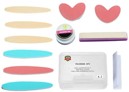 Kit de Pulido de Uñas | Kit de Cuidado para Uñas | Set de y Manicura Herramientas de Reparación Multiusos para Uso en Casa y Viaje Principiantes Mantenimiento Diario
