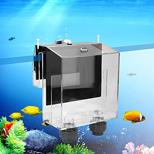 SustVita Siphon trop-plein avec couvercle réducteur de bruit pour systèmes de puisard d'aquarium, fournit un débit d'eau silencieux, construction en acrylique plus durable pour