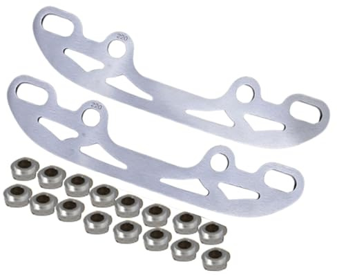 pistro Set di 2 lame in acciaio inox per pattini in linea e hockey su ghiaccio, facile installazione, 22 cm