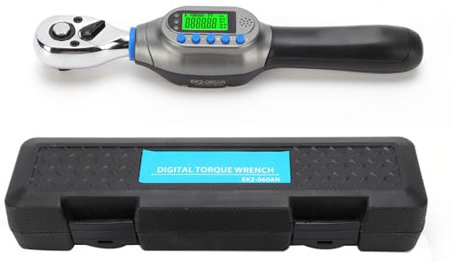 Luocute Clé Dynamométrique Numérique, 3/8 Pouces 2 44 Lb.ft 3 60 N.m avec Rappel Sonore et Lumineux 2% de Précision 5 Unités 10 Préréglages 500 Stockage de Données, pour Vélo Motos