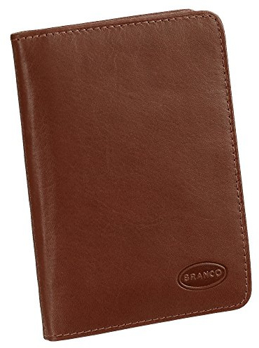 Branco Leder Ausweisetui Ausweishülle Kreditkartenetui Ausweismappe Kartenetui KFZ Mappe Etui Farbe Braun