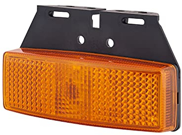 HELLA 2PS 006 717-061 Seitenmarkierungsleuchte - Begrenzungsleuchte - Anhänger - Wohnwagen - Halogen - 12V - Schraubanschluss/Anbau - ADR/GGVS - Lichtscheibenfarbe: gelb - rechts/links - Menge: 1