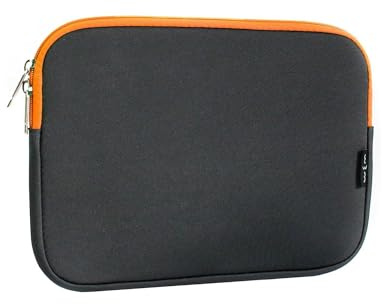 EmartbuyA® Black / Orange Water Resistant Neoprene Soft Zip Case Cover Sleeve With Orange Interior & Zip suitable for Acer Aspire ES1-512 15.6 Inch Notebook ( 15-16 Inch Laptop / Notebook / Ultrabook ), [Importado de Reino Unido]