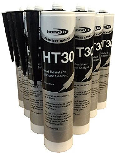 (PACK OF 2) BLACK HT30 High Temperature Heat Resistance Silicone Sealant