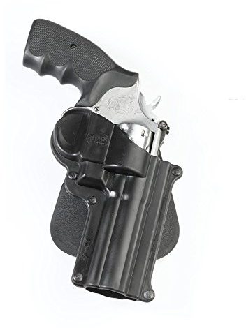 Fobus - Fondina per pistola Smith e Wesson S&W / L&K Frame 4’’ Barrel, 686 6-shot e cilindri 7-shot / Taurus 65, in polimero, colore Nero