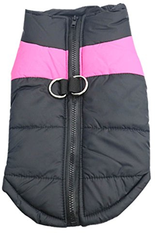 Idepet Haustier Hund Warm Mantel Jacke Wasserdichte Kleidung Kleine mittlere große Haustier Hund Katze Bekleidung Bekleidung Frühling Herbst Winter- (4XL, Rosa)