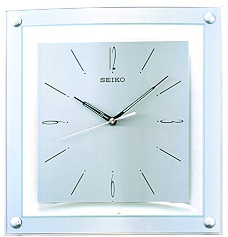 Seiko Elegante Wanduhr, Silber, 37,5 x 6,7 x 34,6 cm