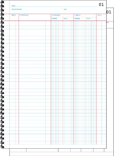 Sigel Expres 30225 Kassenbuch holländisch A4 SD Papier mit MwSt Spalten | 30225, Spiralisiert, nummeriert und selbstdurchschreibend