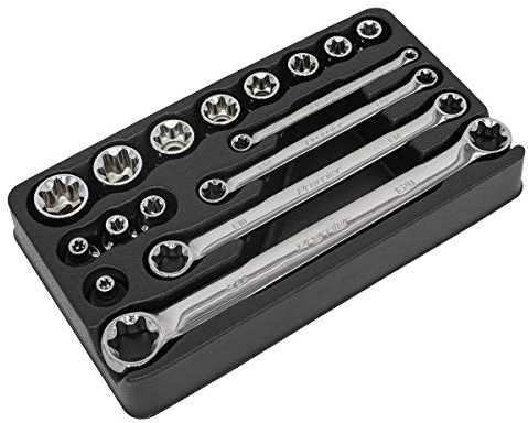 Sealey Ak61801 TRX-Star 3/8Sq Drive Socket and Spanner Set 16Pc