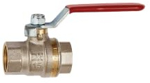 RIEGLER 103169-330.04-R Kugelhahn Standardausf., roter Hebel, IG/IG, MS vern., G 1/2, 1Stk