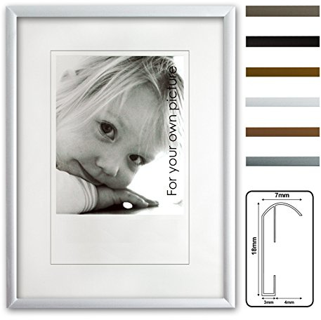 Kingsale Alurahmen, Bilderrahmen Alu, 6er Pack, 40x50 cm, Silber, Modern, Aluminium, Vertikal/Horizontal