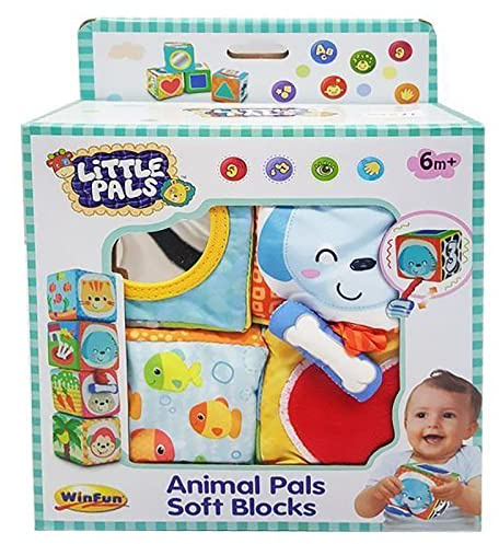 Winfun Aktivitet baby mjuk kub 4 stycken med för att upptäcka lek lyssna på spelet.