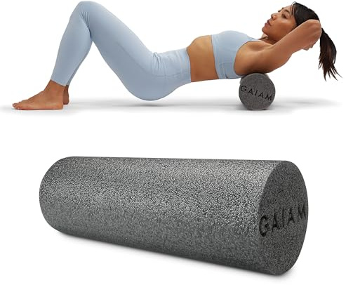 Gaiam Restore Muscle Therapy Foam Roller, Grey, 18