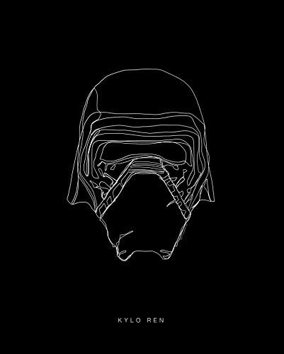 Komar Wandbild | Star Wars Lines Dark Side Kylo | Kinderzimmer, Jugendzimmer, Dekoration, Kunstdruck | ohne Rahmen | WB100-40x50 | Größe: 40 x 50 cm (Breite x Höhe)