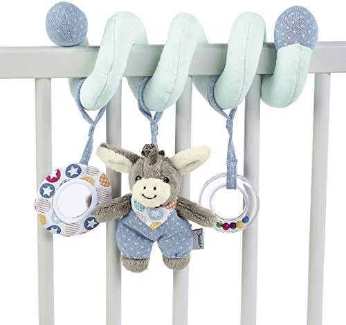 Sterntaler 6612000 Spielzeugspirale, Esel Emmi, Inklusive Rassel, Alter: Für Babys ab der Geburt, Mehrfarbig