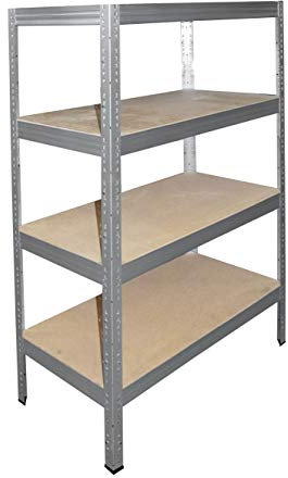 Shelf Creations Expert Schwerlastregal 230x75x50cm verzinkt 4 Böden - Regal Kellerregal Metallregal smartes Steckregal Lagerregal Werkstattregal Archivregal Industrieregal Haushaltsregal Ordnerregal