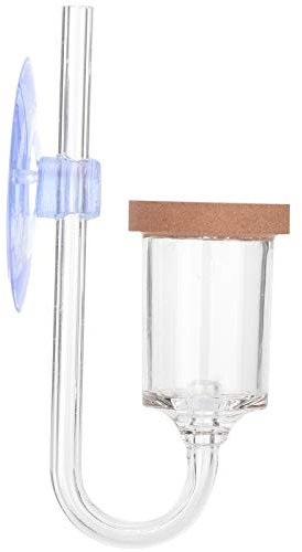 Pssopp Aquarium CO2 Diffusor 2 in 1 mit integriertem Blasenzähler Transparentes Aquarium Kohlendioxid Diffusor für Aquarium Pflanzen Wasser Gras(L)