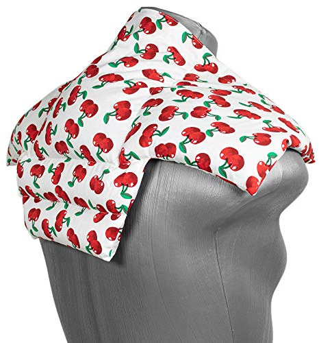 Nackenkissen Komfort - cherry-white - Rapssamenkissen - Wärmekissen & Kältekissen - 5-Kammer Rücken Schulter Nacken
