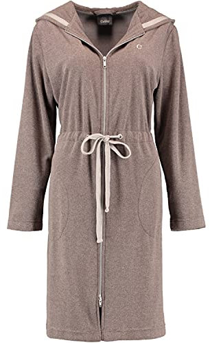 Cawö Home Bademäntel Damen Kurzmantel mit Kapuze Active 821 mocca-stein - 37 M