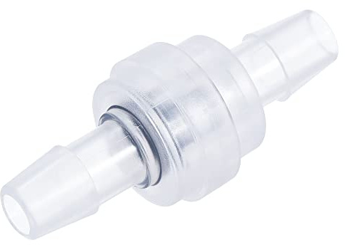 sourcing map 2 Stück Rückschlagventile 9mm Durchm. Einweg Inline Schlauchverbinder für Wassertank Pumpe EPDM Kunststoff Durchscheinend