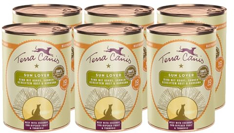 Terra Canis Rind mit Kokos, Love The Planet Nassfutter für Hunde, 6x400g | 100% Lebensmittelqualität aller Rohstoffe, nachhaltige Rezeptur, leicht verdaulich, getreidearm und glutenfrei