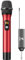 TONOR Microphone sans Fil, Système UHF de Micro à Main en Métal avec Récepteur Rechargeable, Sortie 1/4” pour Amplificateur, Système de Sonorisation, Machine Karaoké de Chant, 60m (TW620), Rouge