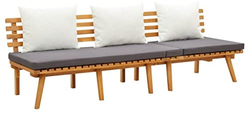 ZQQLVOO Bettgestell Familienbett Palettenbett Garten-Tagesbett 200x65 cm Akazie Massivholz Geeignet für Familienzimmer