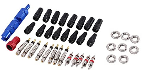 liovitor Fahrrad Ventil Einsatz Entferner Werkzeugsatz, Fahrrad und Auto Ventil Einsatz Werkzeug, Presta und Schrader Ventil Adapter, Fahrrad Ventil Adapter