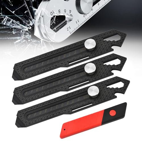 Schweres Mehrzweck Gebrauchsmesser mit 5 Klingen, 2024 Profi Cuttermesser, Edelstahl Cuttermesser Klingen, Universalmesser, Multifunktionales Mehrzweck Teppichmesser Druckguss Cutter Messer (C-3PCS)