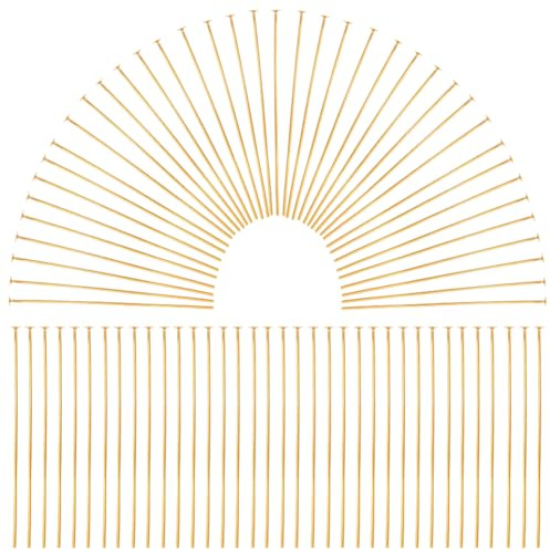 SOFPLATE 1 Box 600 Stück Stecknadeln Gold Schmuck Kugelkopfstifte Gold Mit Flachem Kop f30 mm Lang Stecknadeln Mit Flachem Kopf Schmuckzubehör In Großen Mengen Stecknadeln Zur Schmuckherstellung