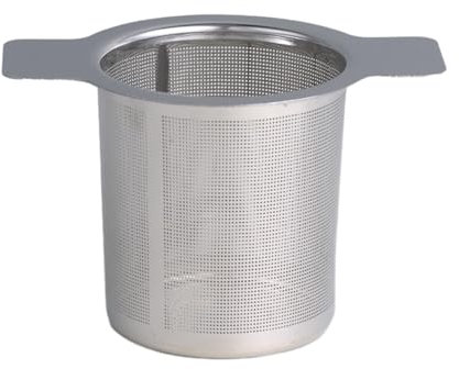 Infuseur à thé | Filtre à thé en métal | Passoire à thé avec couvercle et poignée pliable | Passe au lave-vaisselle pour les ingrédients chauds, le thé aux fleurs, les marinades, le bouillon de soupe