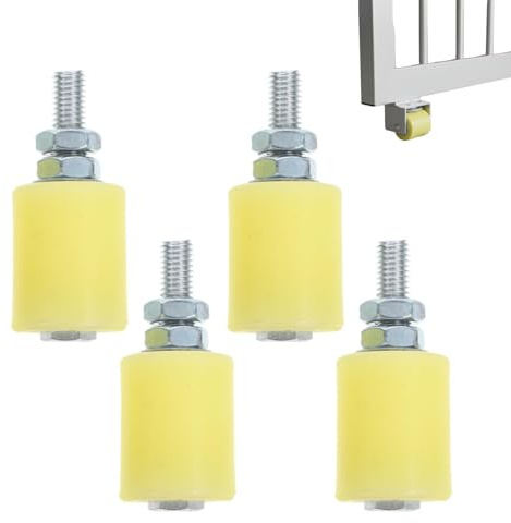 Homoyoyo Galets De Guidage Pour Portail Coulissant 4 Pièces Rouleaux De Porte En Nylon Bloc De Poulie Résistant Antirouille Pour Portail Électrique Installation Facile