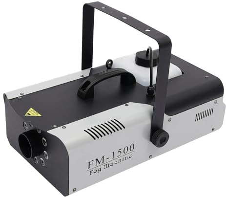 LANNADD Rauchmaschine, Nebelmaschine Rauchmaschinen mit 9 LED, DMX Fogger Rauchmaschine mit Fernbedienung, Tragbare Nebelmaschine Geeignet für Partys, Hochzeiten, Bühnenauftritte