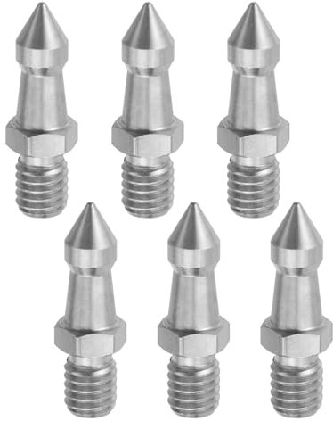 Savagrow 6 Stück Stativfüße Spike 3/8 Zoll Anti-Rutsch-Kamera Einbeinstativ Spike Ersatz Edelstahl Stativ Spike Universal Kamera Füße Spike
