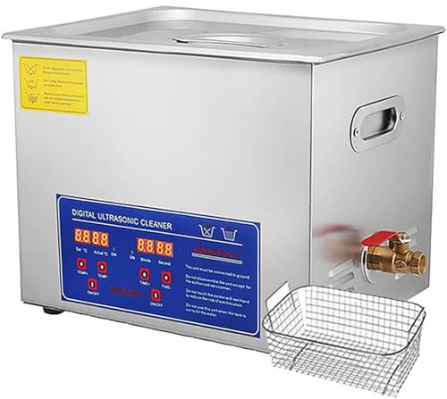 WhAeoy Ultraso-ni-c Cleaner (1.3L 2L 3L 6L 10L 15L 22L 30L), Digital Timer + Heated Temperature Display, For Repair Sho,10L