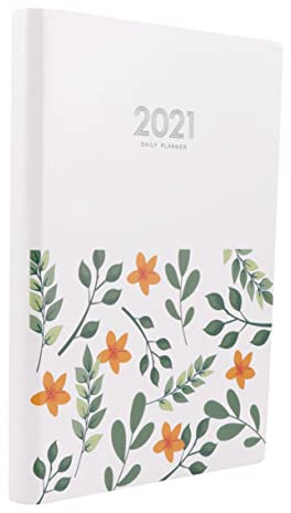 VILLCASE Zeitplan Notebook Mit Blumenmuster Planungsbuch Und Terminkalender Geeignet Für Wochenplan Monatsplan Und Tagebuch