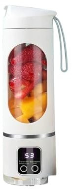 10 Blades Portable Fruit Juicer 450ml Capacity 3 Gears USB Rechargeable Blender Ice Crusher For Shakes And Smoothies Juicer Cup(WHITE)