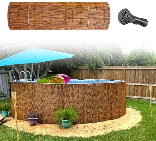 Genérico Valla Jardin Exterior, Privacy Bambu Cerca con Bridas, Balcón Valla Alto: 50-180 cm, Ocultacion Cerca de CañA para Cerramientos y Decoración de Jardín, Balcón y Exteriores(130 * 1200cm)