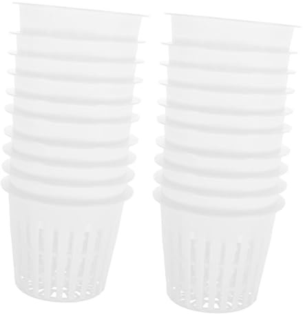 BESPORTBLE 60Pcs Hydroponic Net Pots Planting Baskets for Garden Water Cultivation Reusable Lightweight Plastic Mesh Nursery Cups with Stable Design for Indoor Outdoor Root Growth