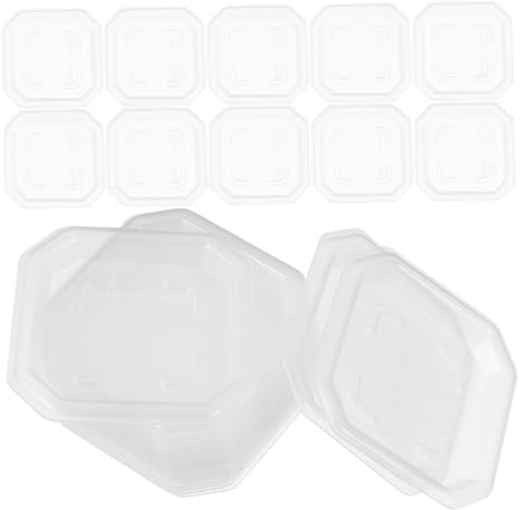 ORFOFE 50 Pezzi Sottovasi Quadrati in Plastica Spessa Vassoi Impermeabili per Vasi Piante e Bonsai per ed Esterno