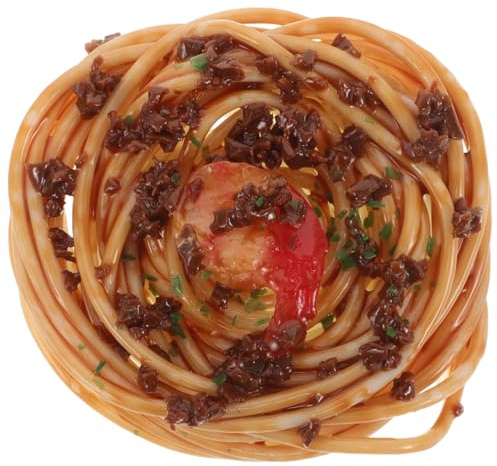 Yardwe Faux Spaghettis Réalistes Nourriture Miniature pour Maison De Poupée Accessoire D’Affichage Et Photo Décoration De Cuisine De Restaurant 1 Pièce 4.13 X 4.13 X 1.18 in