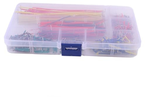 Warmhm 540 pièces Kit de Fils de Connexion pour Breadboard Câbles Pré-découpés à Angles Droits pour Prototypage sans Soudure Stable et Facile à Installer Pratique pour Circuits