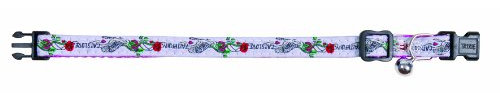 Trixie Katzenhalsband, Motivband, Nylon, beere/hellgrau