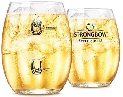 Strongbow Cidre Lot de 6 Verres de 0,3 L