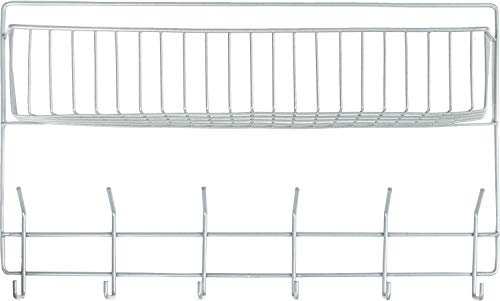 NETPROSHOP Trensenhalter, Korb mit Haken für Trensen, Halfter, Putzzeug, Flaschen usw., Auswahl:Silber