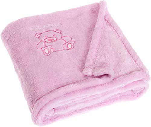 Playshoes Bebè Unisex Pile-Decke Orso 301700, 14 - Rosa, 100 x 150 cm/39.4 Inch x 59 Inch