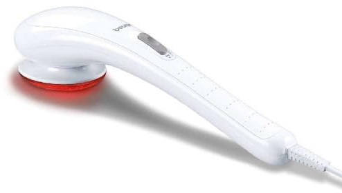 Beurer MG21 - Aparato de Masaje con infrarrojos, intensidad graduable, 3 cabezales distintos, color blanco